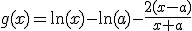 g(x)=\ln(x)-\ln(a)-\frac{2(x-a)}{x+a}