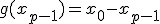 g(x_{p-1})=x_0-x_{p-1}