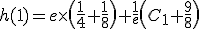 h(1)=e\times\(\frac{1}{4}+\frac{1}{8}\)+\frac{1}{e}\(C_{1}+\frac{9}{8}\)