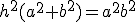 h^2(a^2+b^2)=a^2b^2