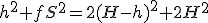h^2+fS^2=2(H-h)^2+2H^2