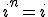 i^n=i