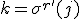 k=\sigma^{r'}(j)