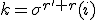 k=\sigma^{r'+r}(i)