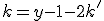 k=y-1-2k^'