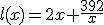 l(x)=2x+\frac{392}{x}