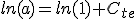 ln(a)=ln(1)+C_{te}