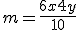 m = \frac{6x + 4y}{10}