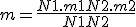 m = \frac{N1.m1+N2.m2}{N1+N2}