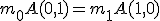 m_0 A(0,1) = m_1 A(1,0)