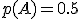 p(A)=0.5