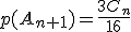 p(A_{n+1})=\frac{3C_n}{16}