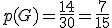 p(G)=\frac{14}{30}=\frac{7}{15}
