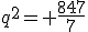 q^2= \frac{847}{7}