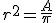 r^2 = \frac{A}{\pi}