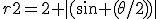 r2=2 |(sin (\theta/2))|