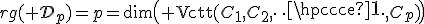 rg({\mathcal D}_p)=p=\dim\({\rm Vect}(C_1,C_2,\cdots,C_p)\)