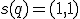 s(q)=(1,1)