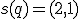 s(q)=(2,1)