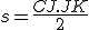 s = \frac {CJ.JK}2
