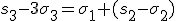 s_3-3\sigma_3=\sigma_1 (s_2-\sigma_2)