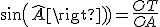 sin(\widehat{A})=\frac{OT}{OA}