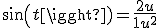 sin(t) = \frac{2u}{1+u^2}