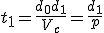 t_1 = \frac{d_0+d_1}{V_c}=\frac{d_1}{p}