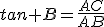 tan B=\frac{AC}{AB}