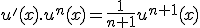 u'(x).u^{n}(x)=\frac{1}{n+1}u^{n+1}(x)