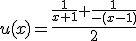 u(x)=\frac{\frac{1}{x+1}+\frac{1}{-(x-1)}}{2}