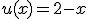 u(x)=2-x