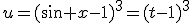 u=(sin x-1)^3=(t-1)^3