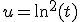 u=\ln^2(t)