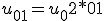 u_{0+1} = u_0 + 2*0 + 1