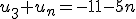 u_{3}+u_{n}=-11-5n