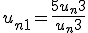 u_{n+1} = \frac{5 u_n + 3}{u_n + 3}