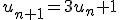 u_{n+1}=3u_n+1
