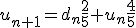 u_{n+1}=d_n\frac{2}{5}+u_n\frac{4}{5}