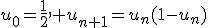 u_0=\frac{1}{2}, u_{n+1}=u_n(1-u_n)