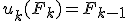 u_k(F_k)=F_{k-1}