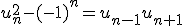 u_n^2-(-1)^n=u_{n-1}u_{n+1}