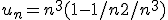 u_n = n^3( 1 -1/n +2/n^3)