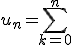 u_n=\Bigsum_{k=0}^n\;(-1)^kf(\frac{k}{n})
