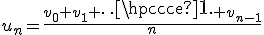 u_n=\frac{v_0+v_1+\cdots+v_{n-1}}{n}