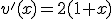 v'(x)=2(1+x)