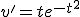 v'=te^{-t^2}