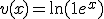 v(x) = \ln (1+e^x)