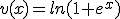 v(x)=ln(1+e^x)