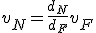 v_N=\frac{d_N}{d_F}v_F